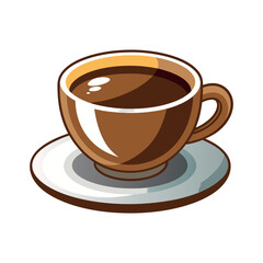 Coffee cup isolated vector template illustration