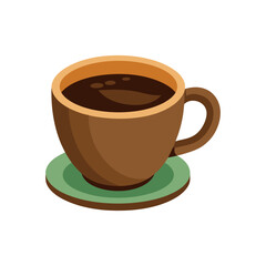 Coffee cup isolated vector template illustration