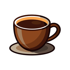 Coffee cup isolated vector template illustration