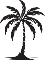 Palm tree illustration silhouette vector art design