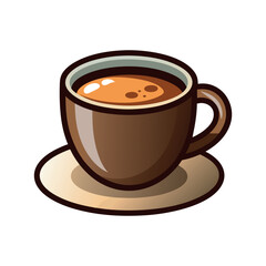 Coffee cup isolated vector template illustration