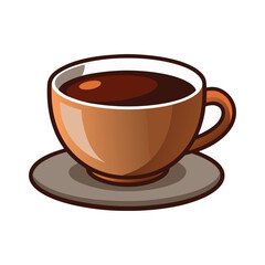 Coffee cup isolated vector template illustration
