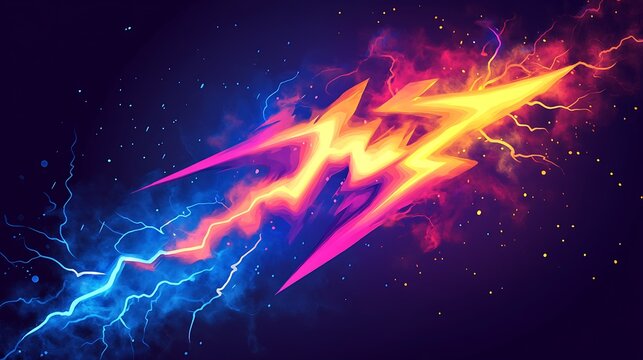 Zappy Bolt - Energetic Mythical Cartoon Lightning Character in Electric Colors