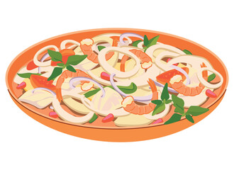 Millionaire's salad is a traditional dish of Mauritius. The appetizer consists of the heart of a seven year old palm tree and seafood such as shrimp, crab meat or lobster. A unique recipe.