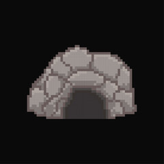 Obraz premium cave of rock pixel art