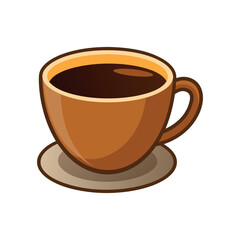 Coffee cup isolated vector template illustration