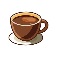 Coffee cup isolated vector template illustration