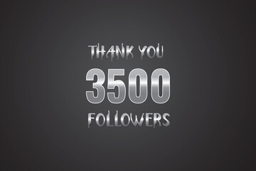 3500 OR 3.5k followers celebration. Thank you 3500   followers congratulation template banner. banner for social 3.5k friends and followers. celebrate subscribers and followers.
