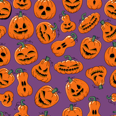 Halloween Seamless Patterns With Spider Webs And Spiders For Background, Digital Paper