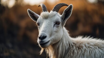 Fototapeta premium close up of a goat