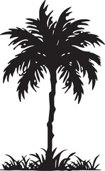 Palm tree illustration silhouette vector art design