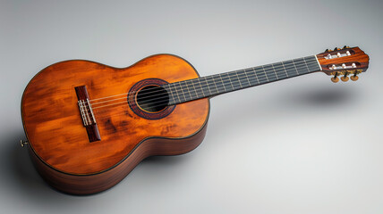 Obraz premium Guitar close-up, with attention to the fretboard and acoustic design