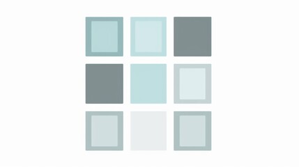  Icon with Light Blue and Grey Squares, Featuring Copy Space for Text or Content

