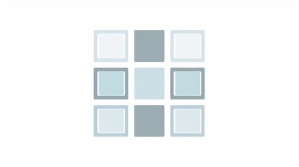  Icon with Light Blue and Grey Squares, Featuring Copy Space for Text or Content

