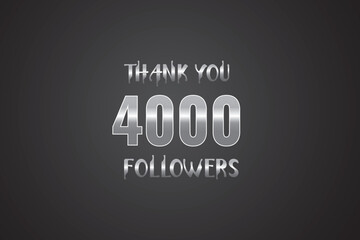 4000 OR 4k followers celebration. Thank you 4000   followers congratulation template banner. banner for social 4k friends and followers. celebrate subscribers and followers.
