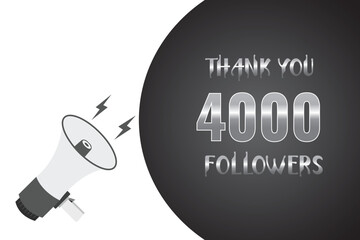 4000 OR 4k followers celebration. Thank you 4000   followers congratulation template banner. banner for social 4k friends and followers. celebrate subscribers and followers.
