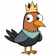 A real bird wearing crown