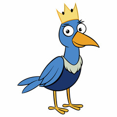 A real bird wearing crown