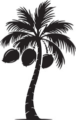Palm tree illustration silhouette vector art design