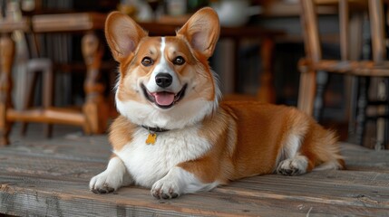 dog in the kitchen HD 8K wallpaper Stock Photographic Image  