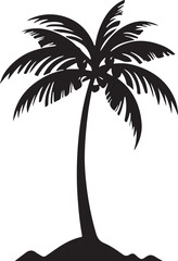 Palm tree illustration silhouette vector art design