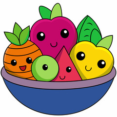 Mixed Fruit art vector