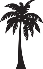 Palm tree illustration silhouette vector art design
