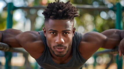 fitness enthusiast exercising at a local park, demonstrating the importance of physical activity