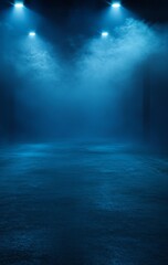 Fototapeta premium Late Night Vibe: A Moody Urban Street Scene with Neon Lights and Haze, Reflecting the Solitude of the Asphalt Jungle,Abstract Art