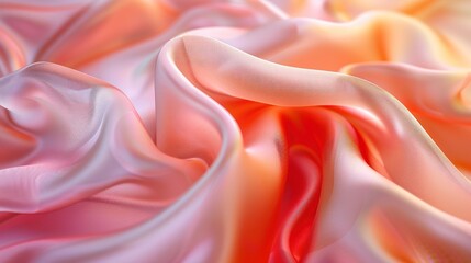 Close-up of flowing silk fabric showing its sheen (close up, luxury material, realistic, Fusion, Textile studio)