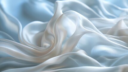 Obraz premium Close-up of silk's delicate fibers (close up, refined elegance, realistic, Silhouette, Fabric store)