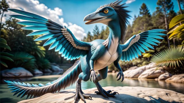 microraptor dinosaur background