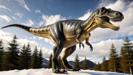 Fototapeta premium allosaurus dinosaur background