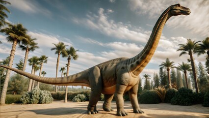 Fototapeta premium brachiosaurus dinosaur background