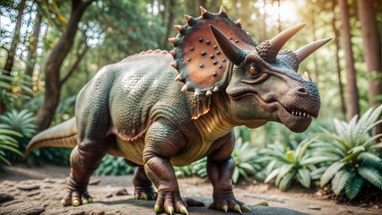 Fototapeta premium albertaceratops dinosaur background