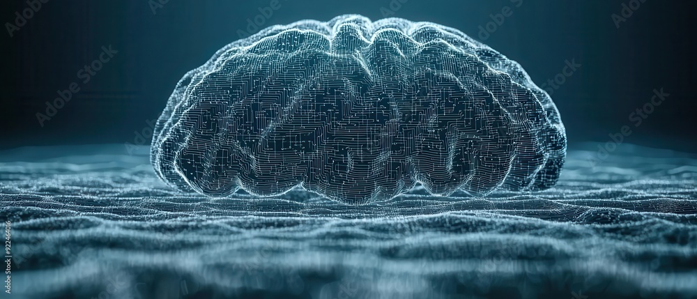 Poster machine learning revolutionizing industry, ai-driven technology in action, high-tech environment wit