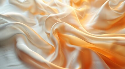 Obraz premium Soft waves of silk in motion (copy space, smooth texture, dynamic, Double exposure, Luxury boutique)