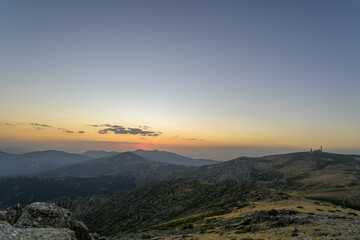 Atardecer desde el Pico de la Maliciosa en Madrid