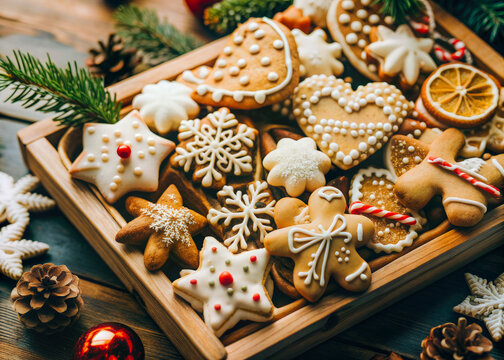 christmas gingerbread cookies - Powered by Adobe