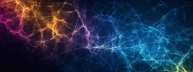 Fototapeta premium A digital web of lines and grids, representing the intricate network in data science