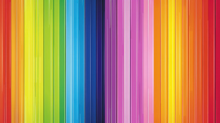 Obraz premium Pinstripe pattern with a rainbow of colors, sleek and vibrant