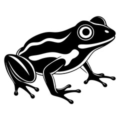 Common coqui black frog art vector illustration