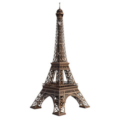 Eiffel Tower Model Isolated on White Background