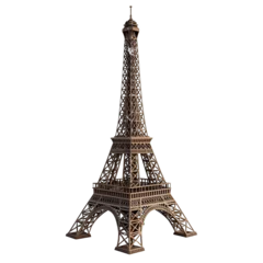 Selbstklebende Fototapeten Eiffel Tower Model Isolated on White Background © Nattapol