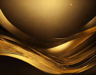 Abstract gold gradient background looks modern blurry textured gold wall. ai