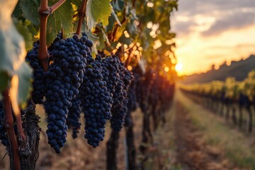 Vineyard Sangiovese: Tuscany Sunset Harvest - A Winemaker's Journey through the Golden Vineyards
