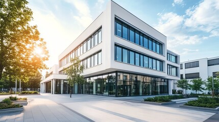 Obraz premium Modern Office Building with Natural Light