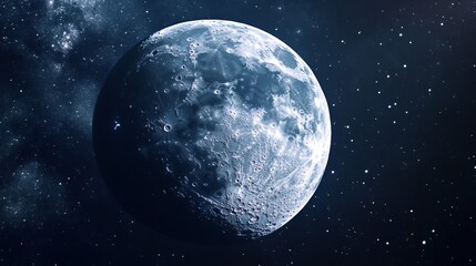 Fototapeta premium Majestic Moon in Space
