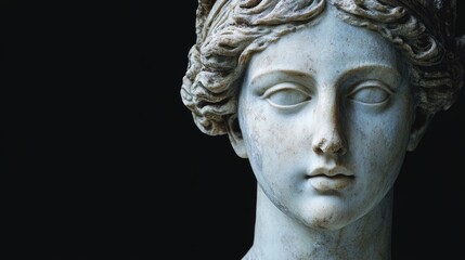 Venus God. Renaissance Statue of Aphrodite, Goddess of Love and Beauty in Greek Mythology