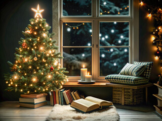 Obraz premium christmas tree with gifts